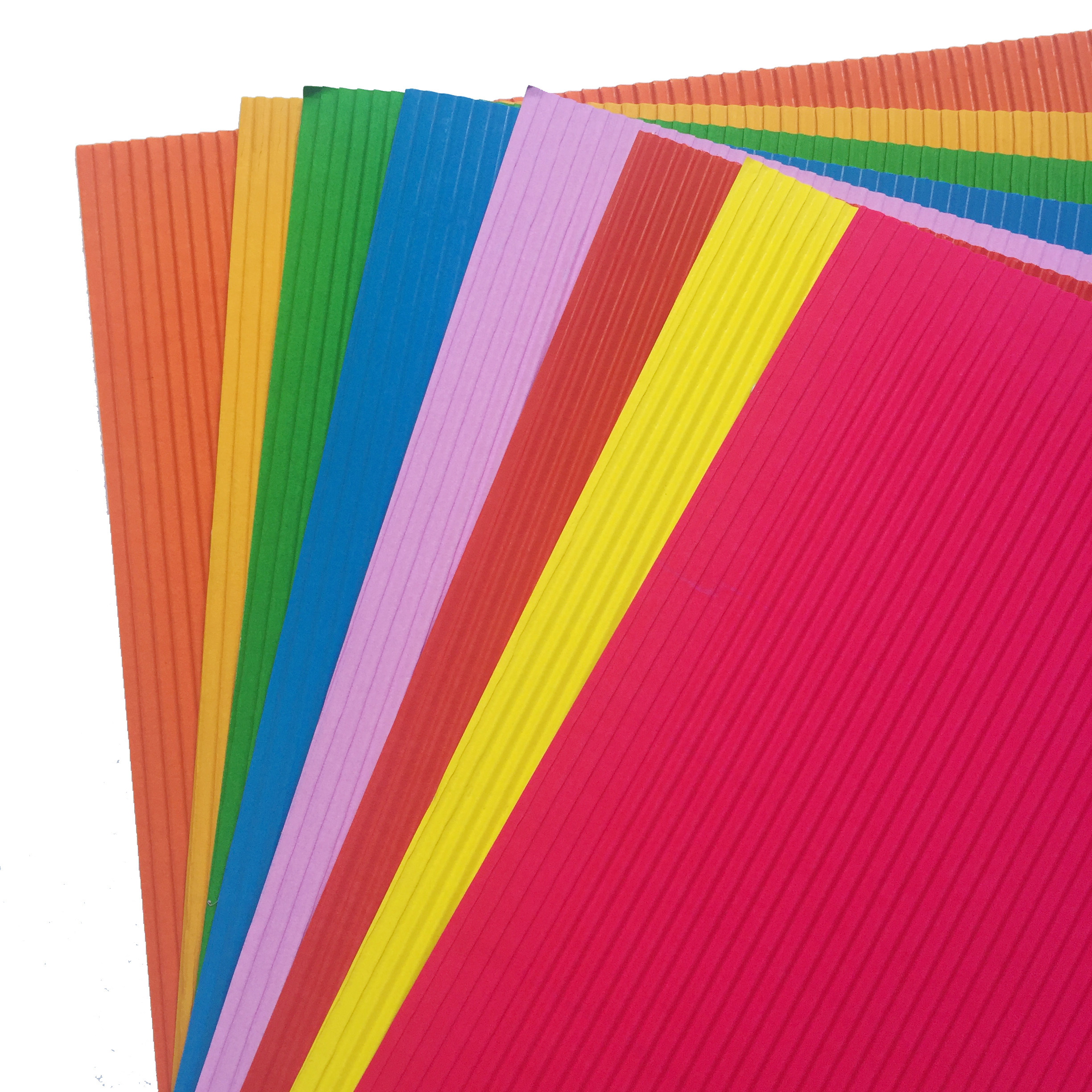 8张彩色a4瓦楞纸智慧波浪手工折纸卡纸diy折纸