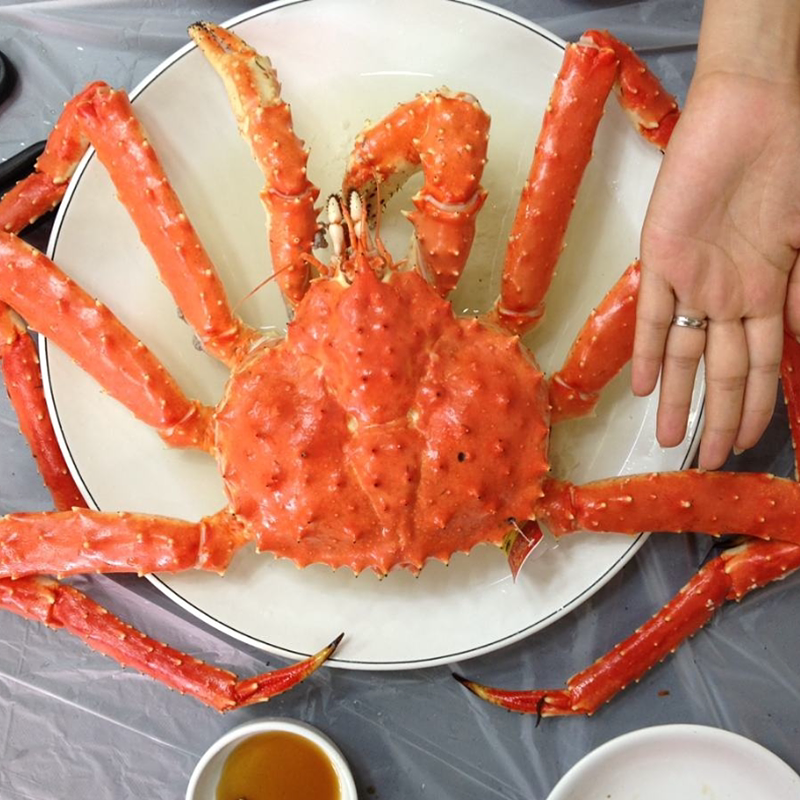 成都海鲜配送原装进口智利深水冷冻帝王3斤熟冻帝王蟹