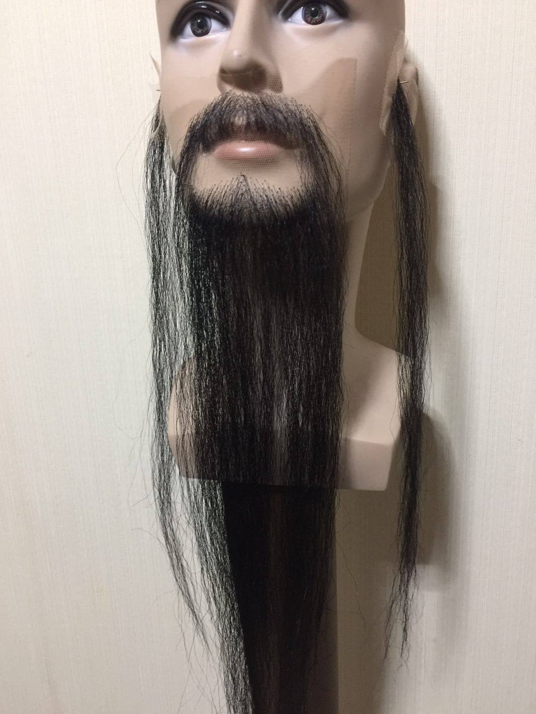 影视胡须化妆假胡子关羽头套胡子黑色五柳舞台其它假发