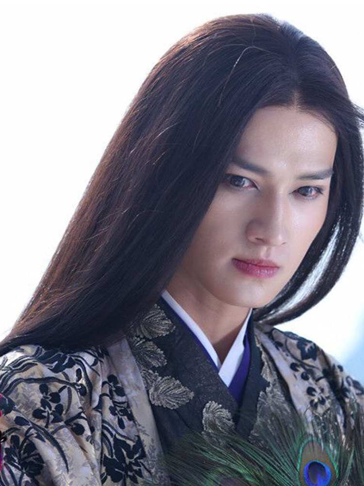 cos假发夜华同款中分后披发影视拍照古装真发头套定制手钩真发