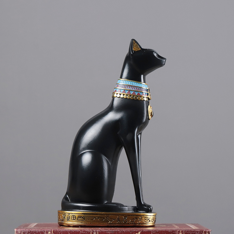 欧式创意树脂埃及摆件猫神贝斯特客厅书房办公室摆件