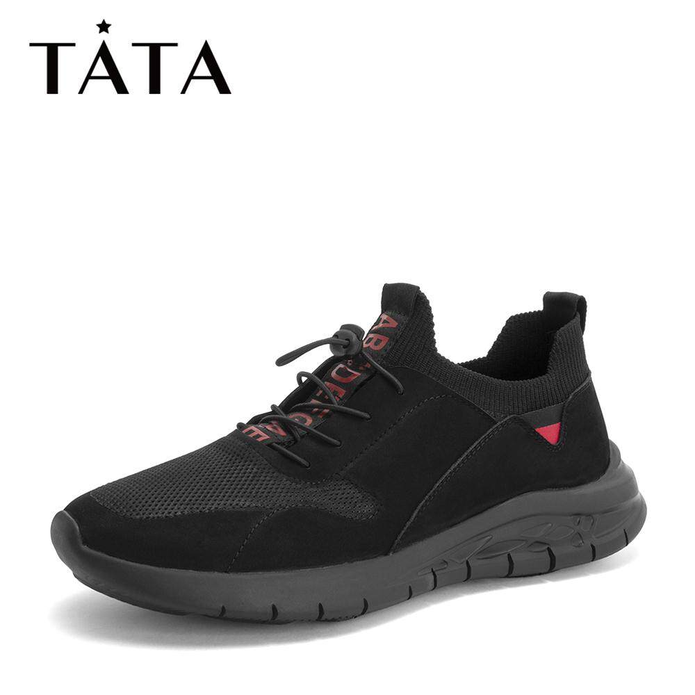 tata运动秋冬男单韩版休闲鞋厚底同款他她专柜单鞋