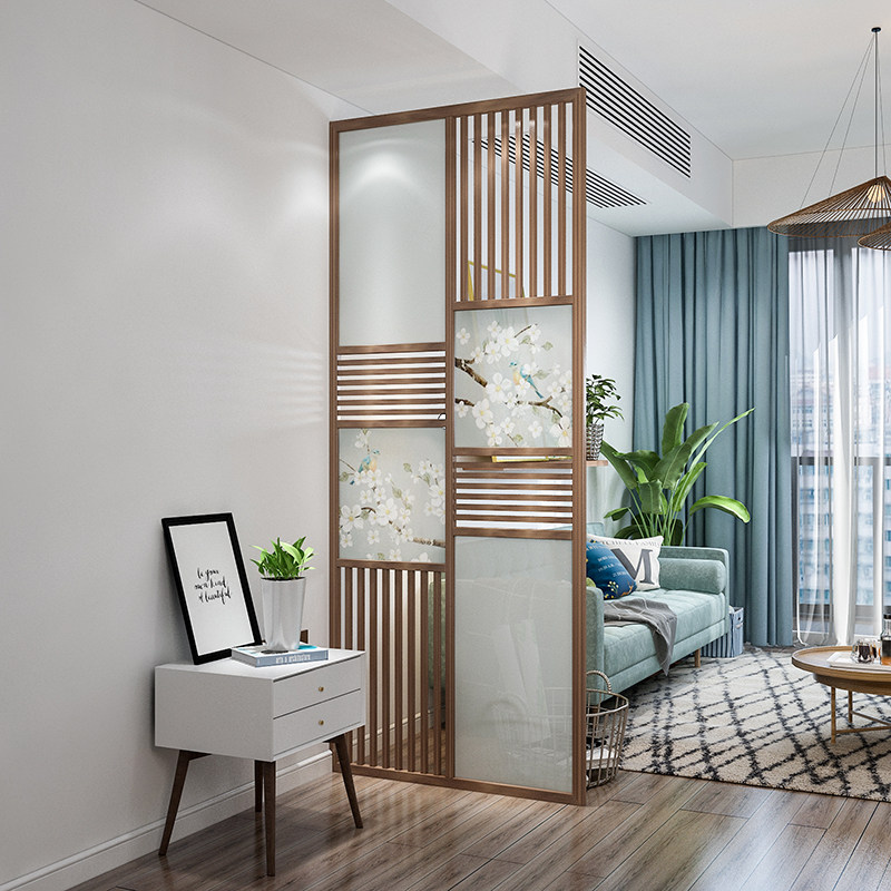 美式屏风隔断客厅入户玄关装饰餐厅酒店过道座屏