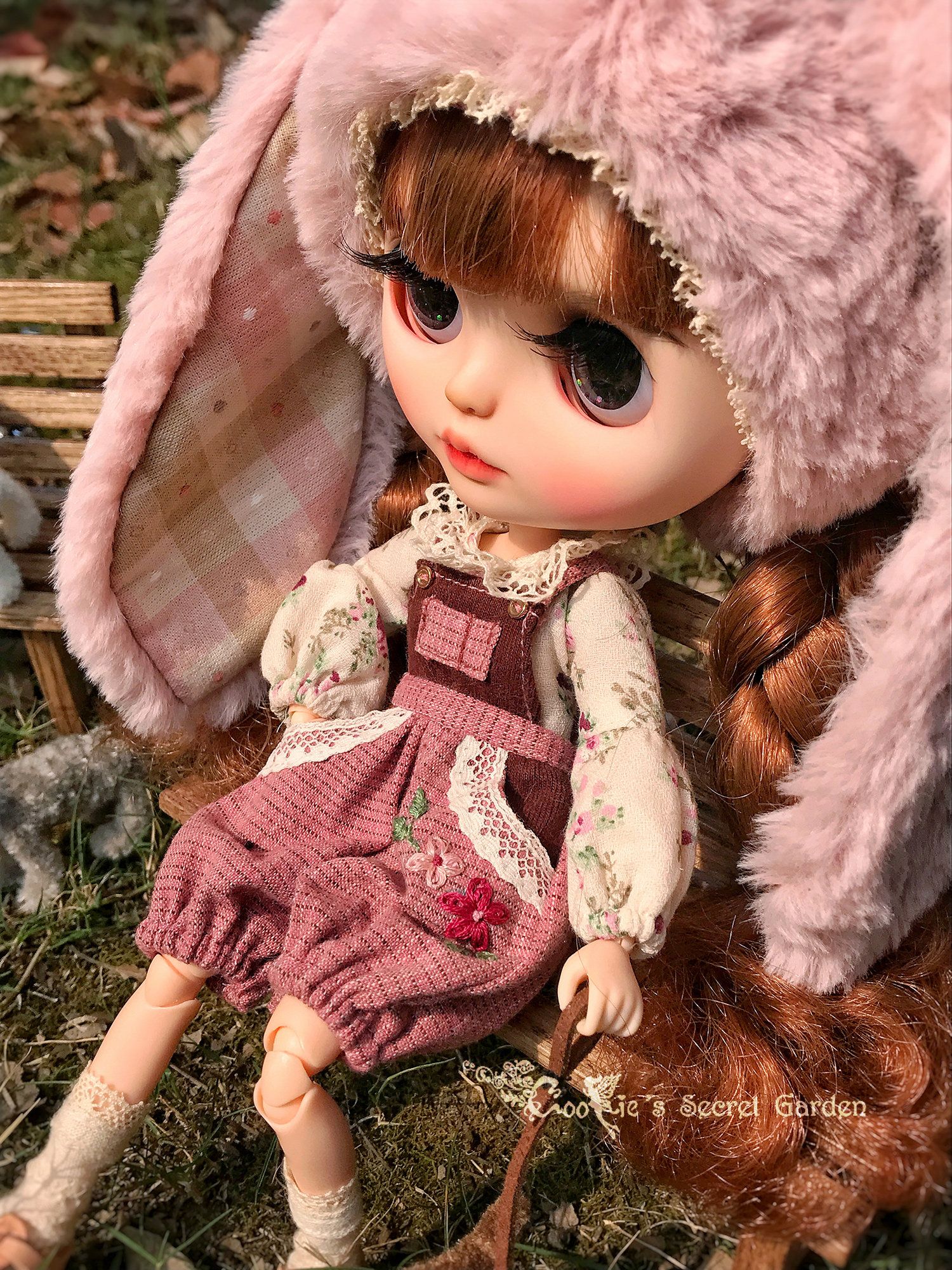 cookiesecretgarden花园小姐小布娃兔毛帽子单品bjd娃娃
