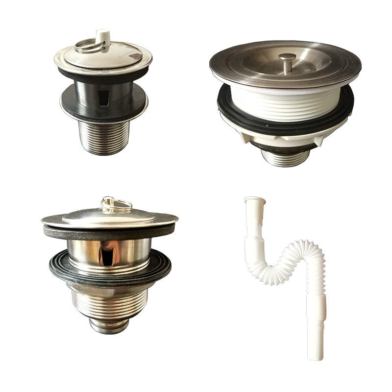 下水拖把不锈钢器带溢水陶瓷洗衣口洗菜盆落水水槽下水器