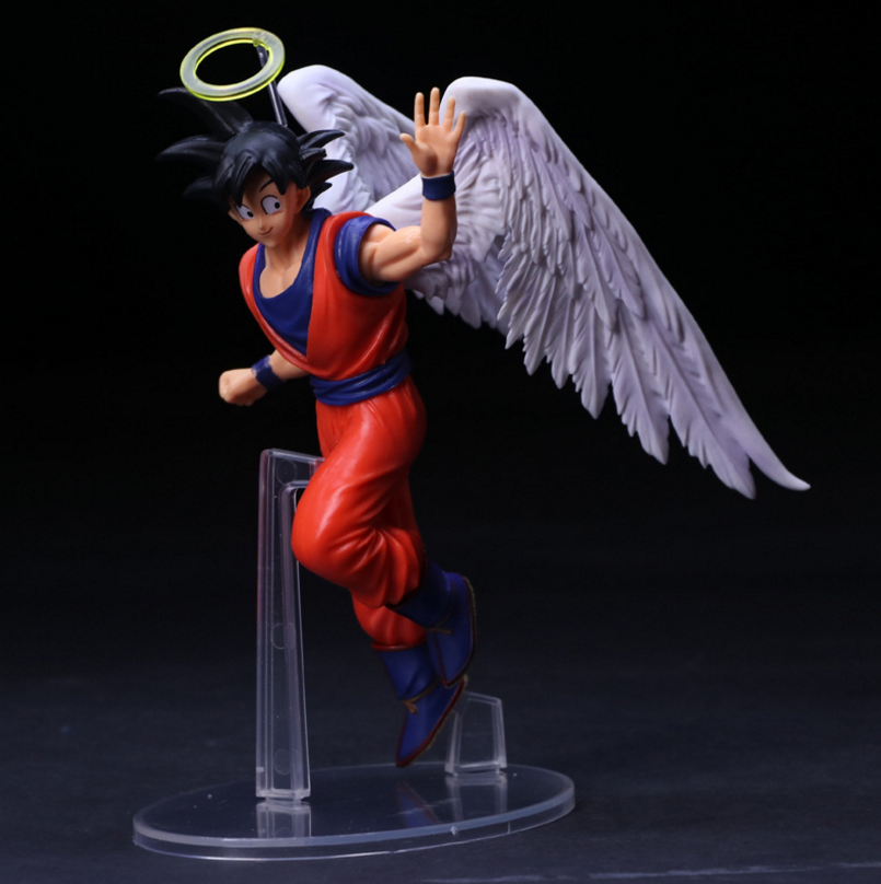 优质七龙珠ds天使悟空翅膀挥手再见64号pvc摆件