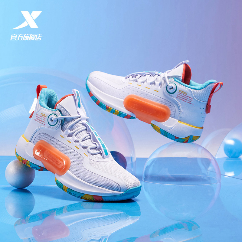 特步男鞋篮球鞋男游云5系列2021年夏季耐磨防滑运动鞋实战篮球鞋