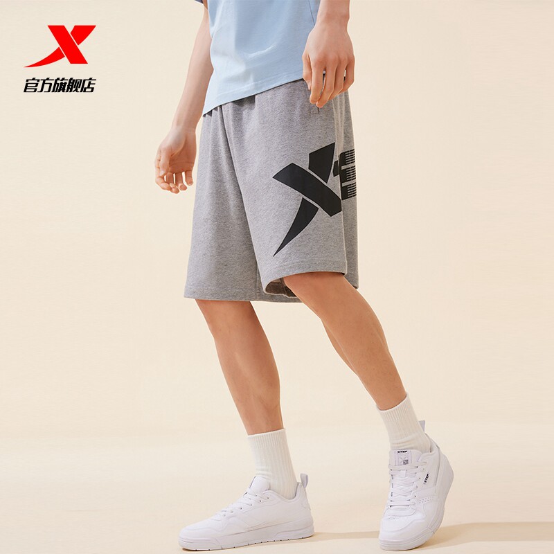 特步宽松休闲透气跑步五分裤