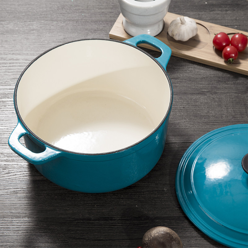 美国martha stewart铸铁珐琅锅煲汤锅炖锅搪瓷锅铸铁锅电磁炉通用