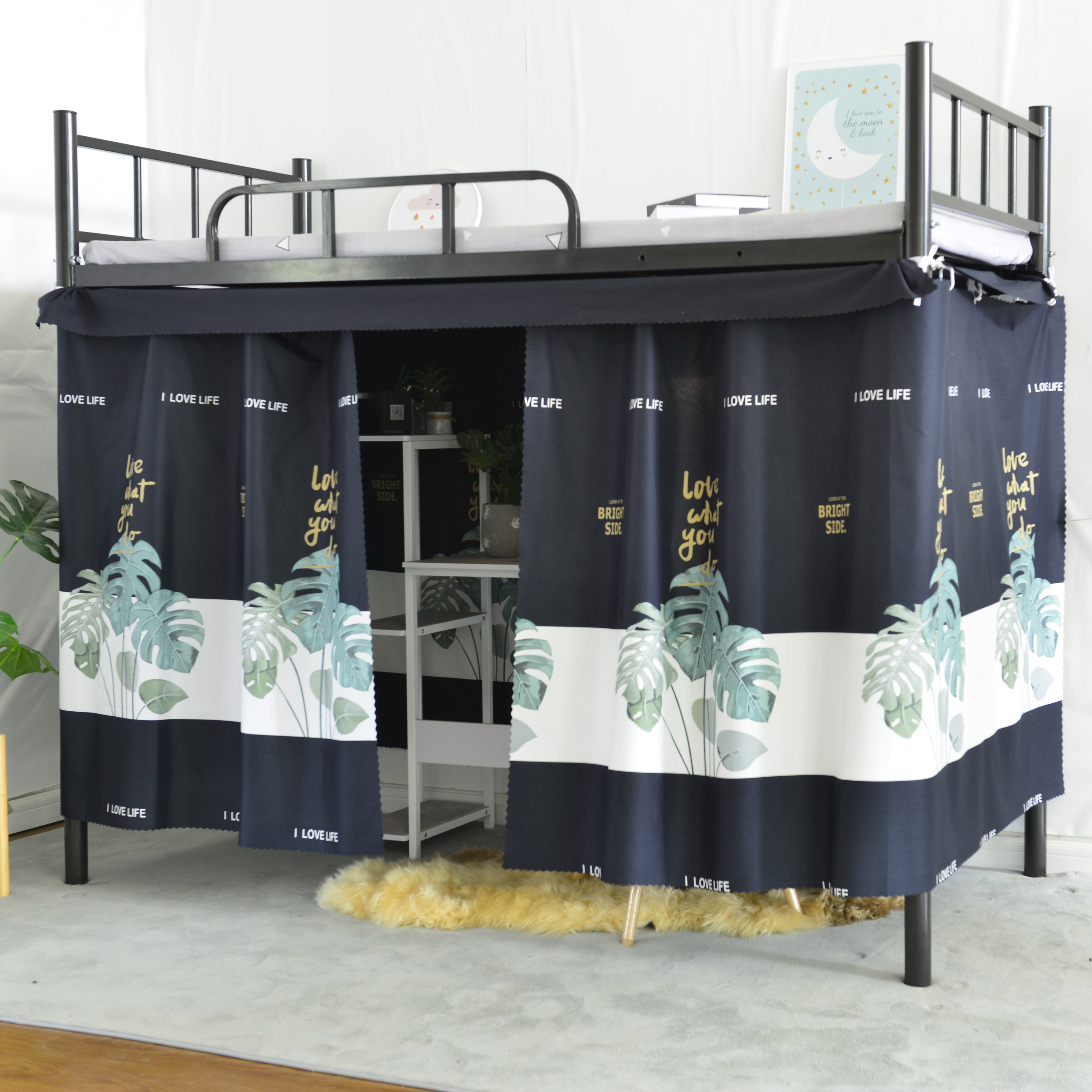 宿舍床帘床下桌女男物理半遮光帘大学生寝室神器床幔