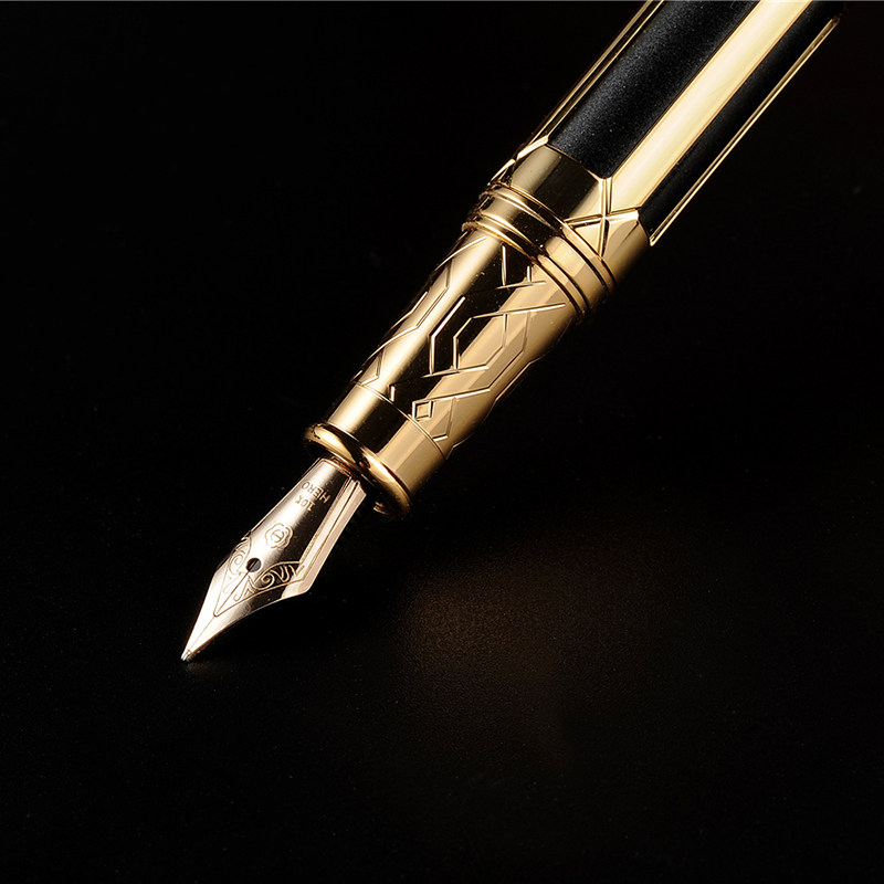 包邮正品英雄钢笔hero2065白杆10k明尖金笔钢笔