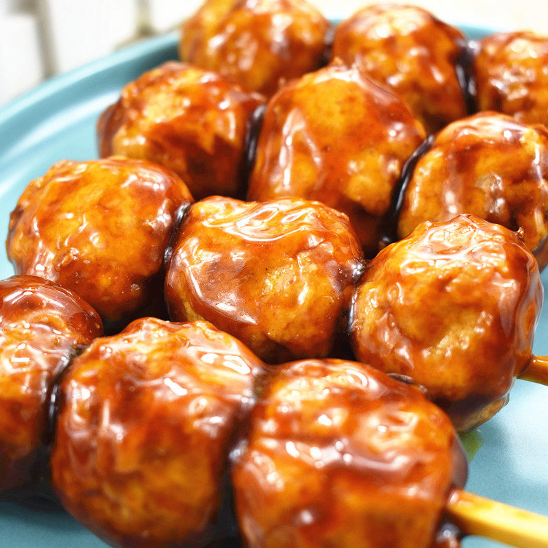 大成照烧脆骨丸串调味鸡肉罗森便利店烧烤食材鸡肉丸