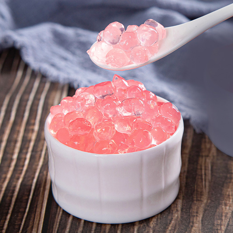 广禧水蜜桃晶球500g寒天脆波波黑糖喜茶啵珍珠珍珠奶茶粉