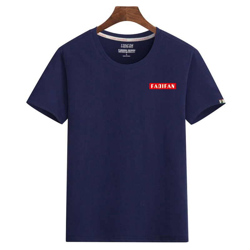 新款全棉短袖T恤男士宽松体恤加大号胖子加肥加大码男装肥佬短袖