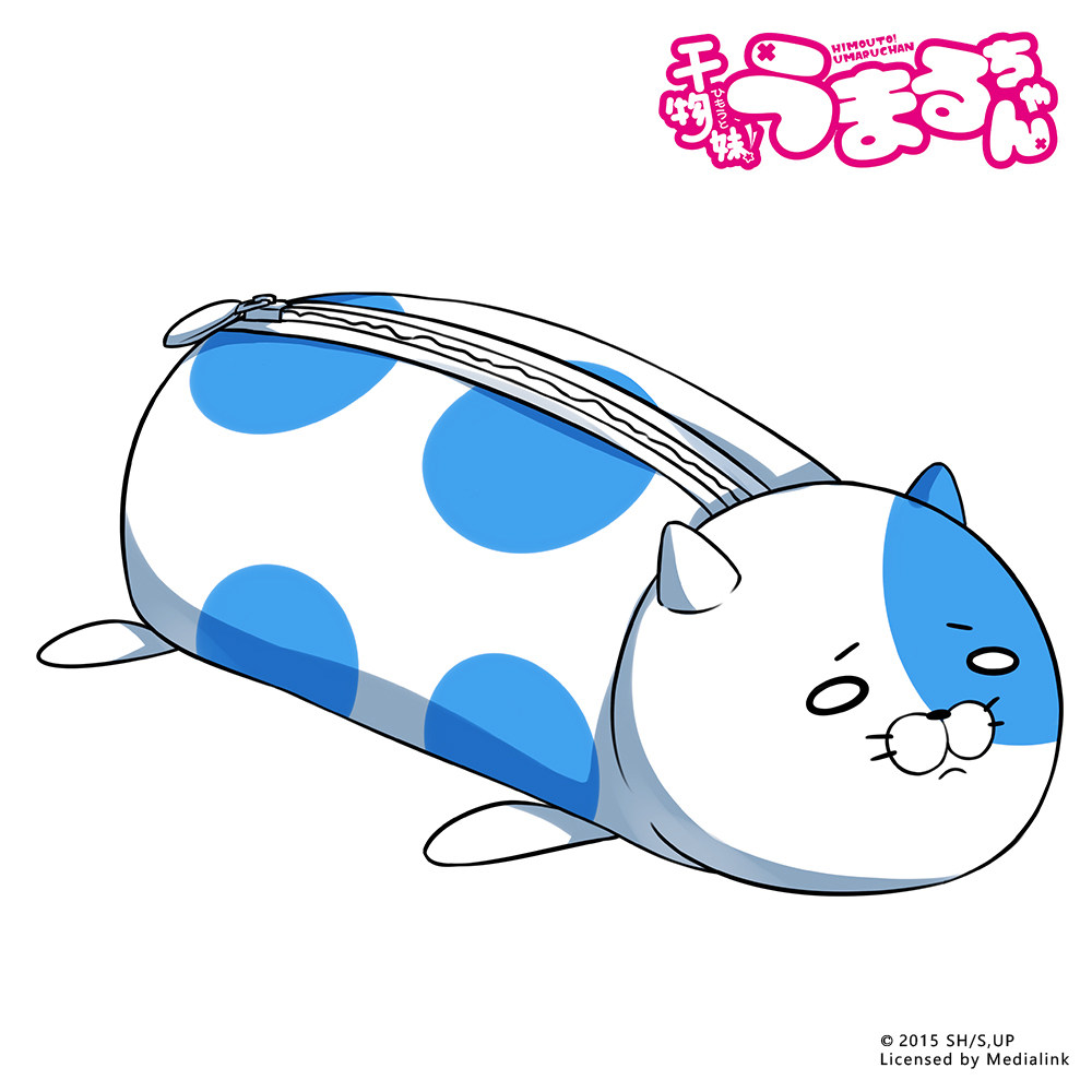 馒头社二次元动漫周边干物妹小埋悲伤猫蓝白长猫零钱包笔袋抱枕