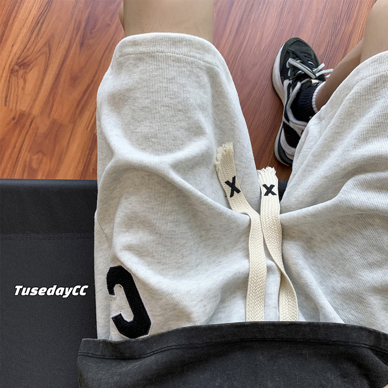 美式休闲短裤男士夏季潮牌宽松大码中裤子薄款外穿运动五分大裤衩