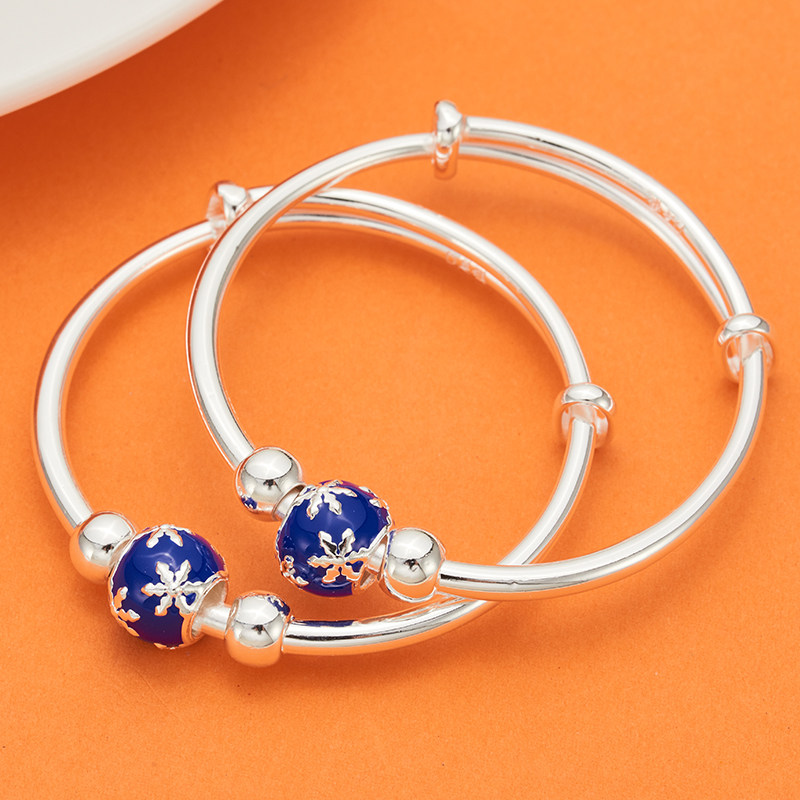 宝宝礼物手环足银小孩儿童男女周岁礼周岁满月手镯