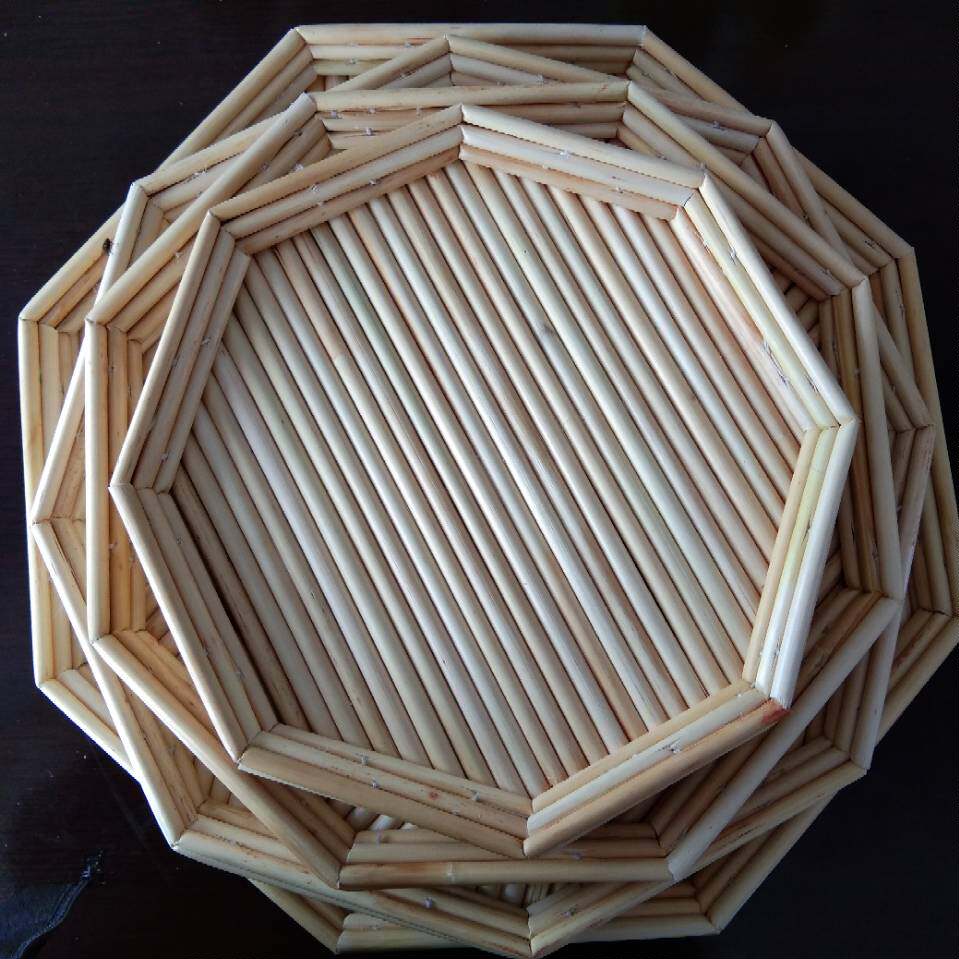 盖帘新款饺子帘包家用高粱杆纯手工盖垫餐托盘竹编