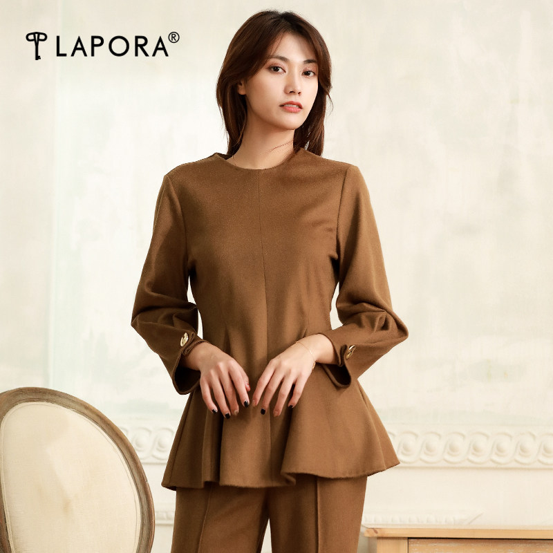 lapora丽莫冬季新款时尚百搭羊毛套装t恤