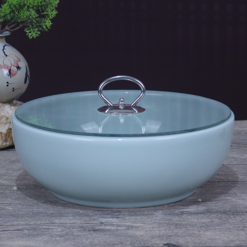 陶瓷面盆景德镇加大加厚家用纯色活面发面瓷盆盆