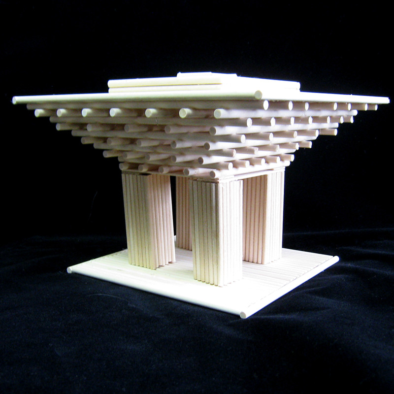 圆木木棒筷子手工diy中国馆点线立体构成作品模型制作工具