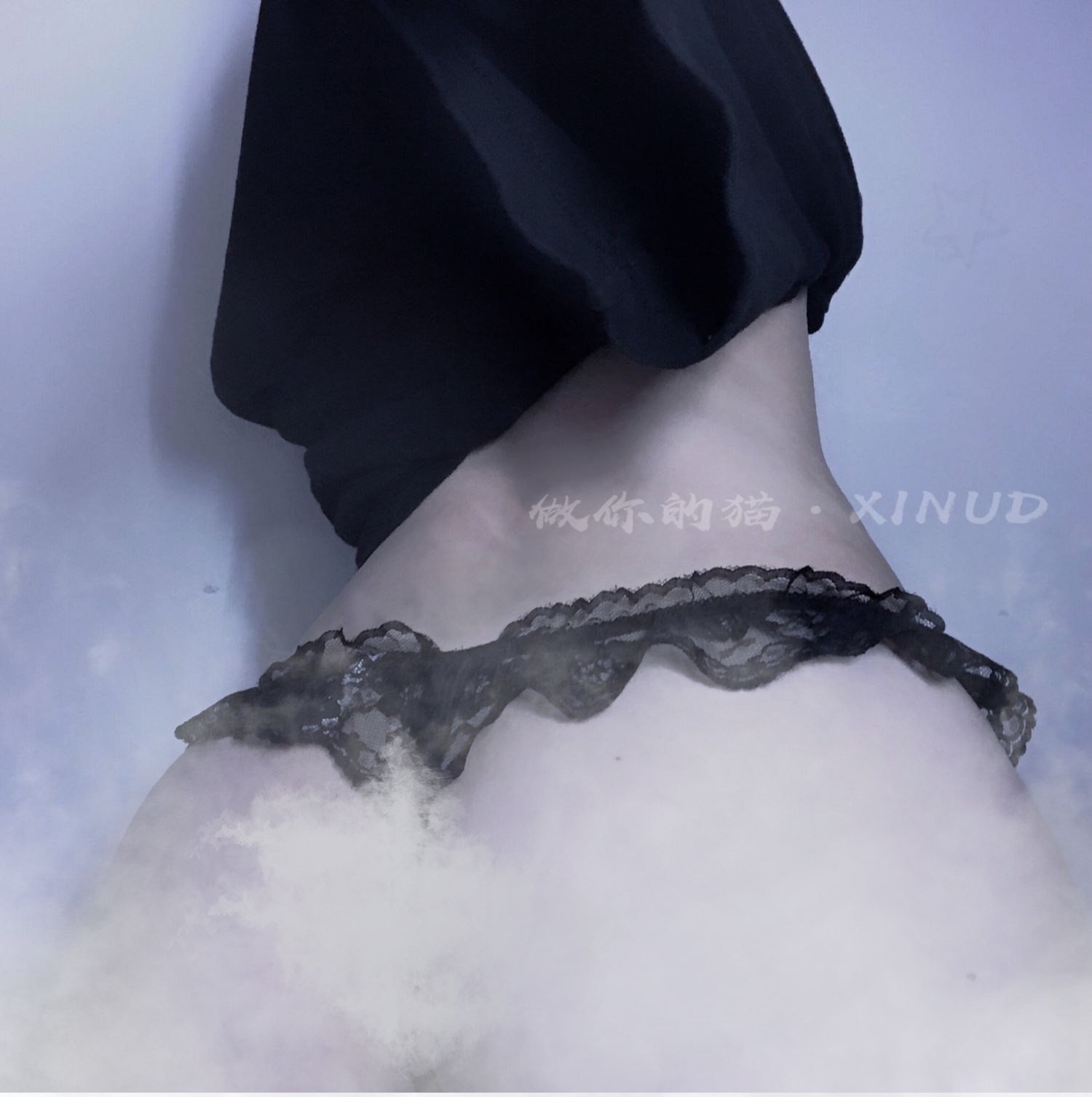 做你的猫可口蕾丝开档低腰珍珠按摩丁字裤女内裤性感火辣t型裤