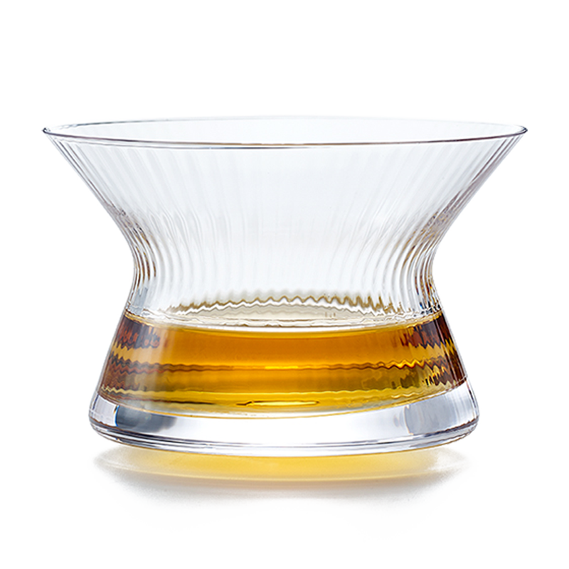 好白商店birthmark旋转烈酒酒杯设计手工玻璃白兰地异形