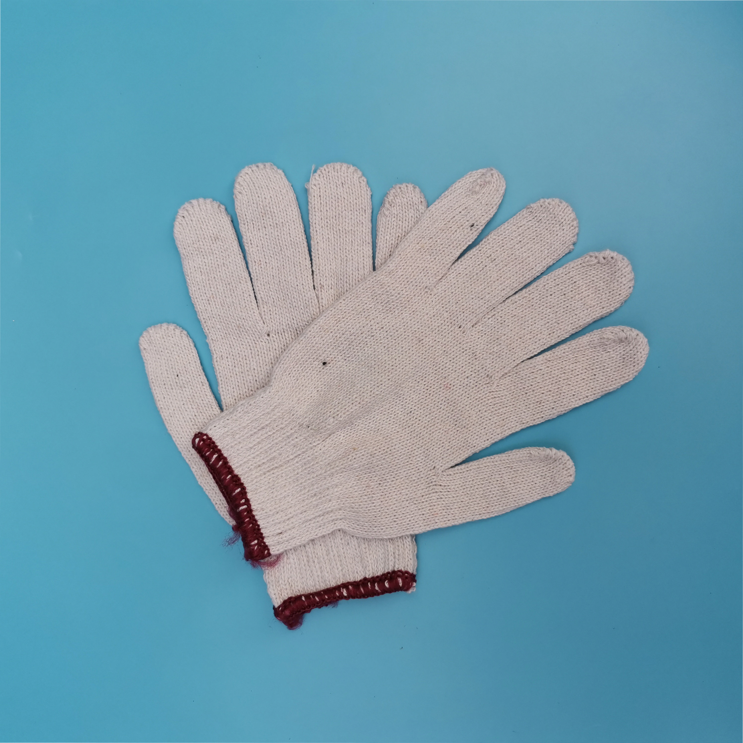 手套白色500g劳保耐磨加厚棉线纯棉男女干活手部防护用品