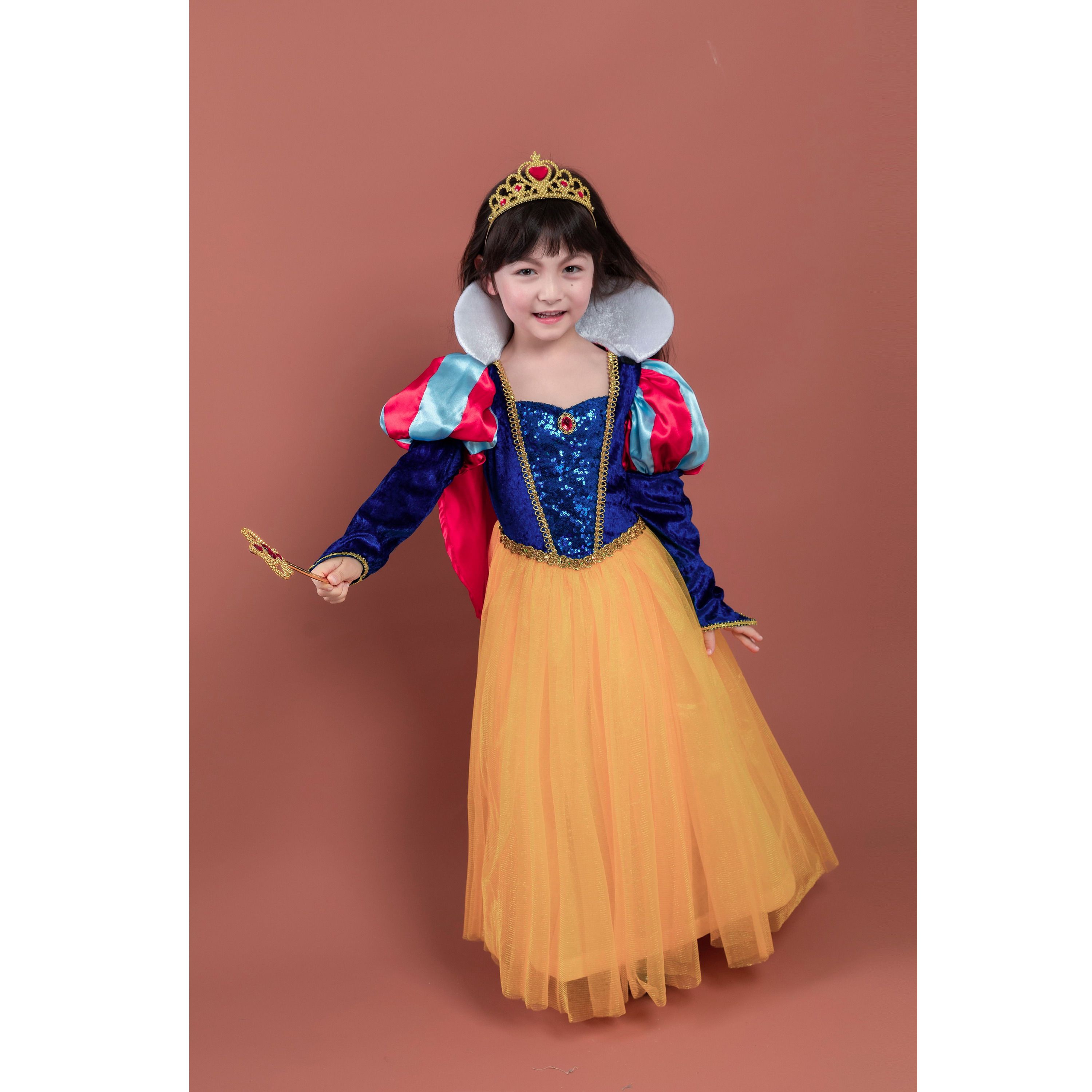 六一儿童聚会派对装扮演出表演女童白雪公主皇冠儿童演出服