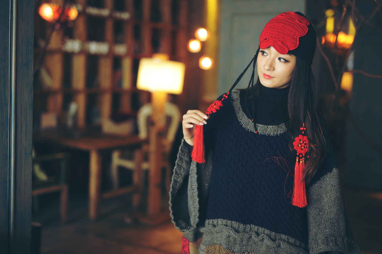 倾城～千爱原创文艺范复古纯手工古典设计感民国风女帽子纯棉