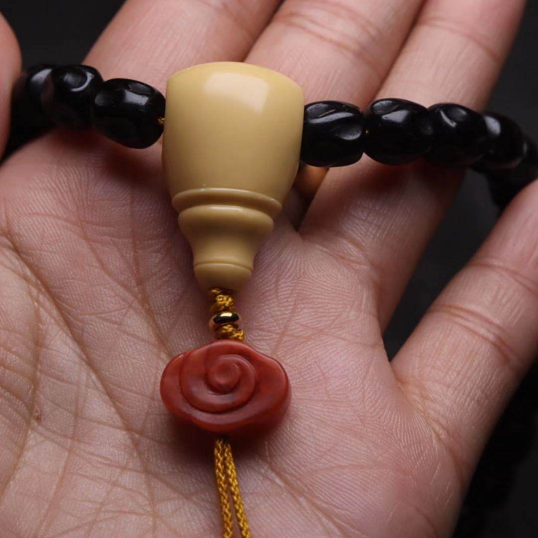 天然南红玛瑙祥云背云隔珠金刚星月百香菩提佛珠108手串diy配饰