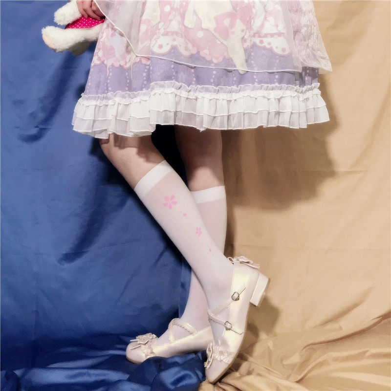猫爪萝莉lo长筒过膝洛丽塔丝袜动漫二次元可爱长筒袜