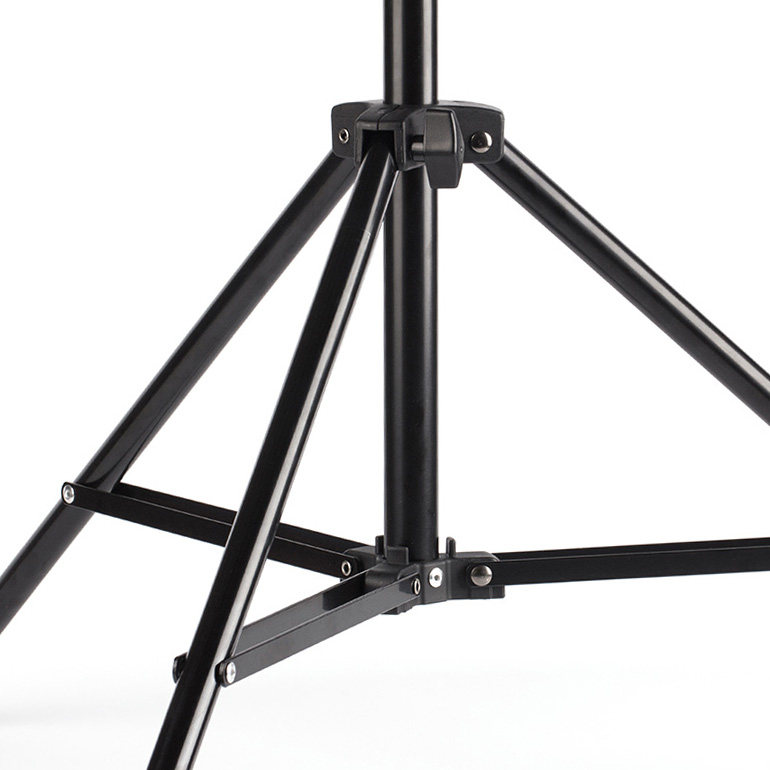 贝阳8005铝合金摄影气垫灯架2米摄影棚闪光灯支架机顶灯架子三角摄影