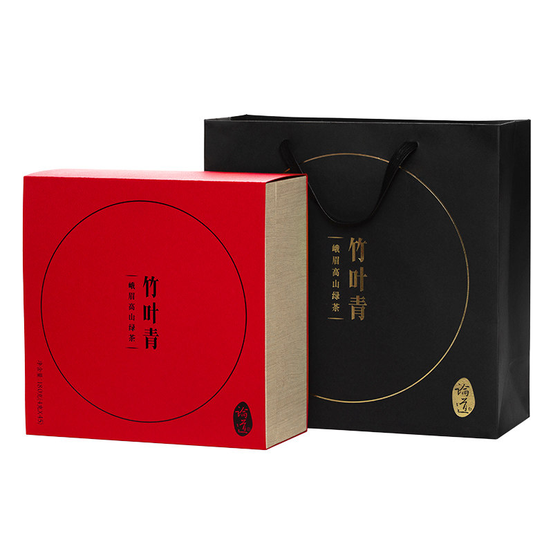 【春茶现货】竹叶青2020茶峨眉高山绿茶特级(论道)仿木纹礼盒180g