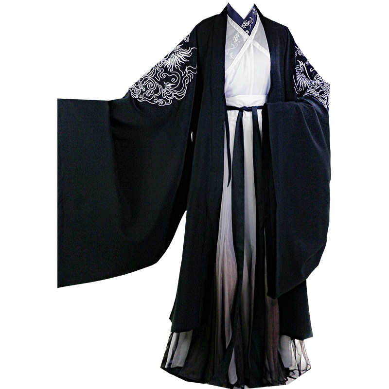 风雅司制原创如虎添翼穷奇现货宋男大袖衫大氅绣花汉服春非古装