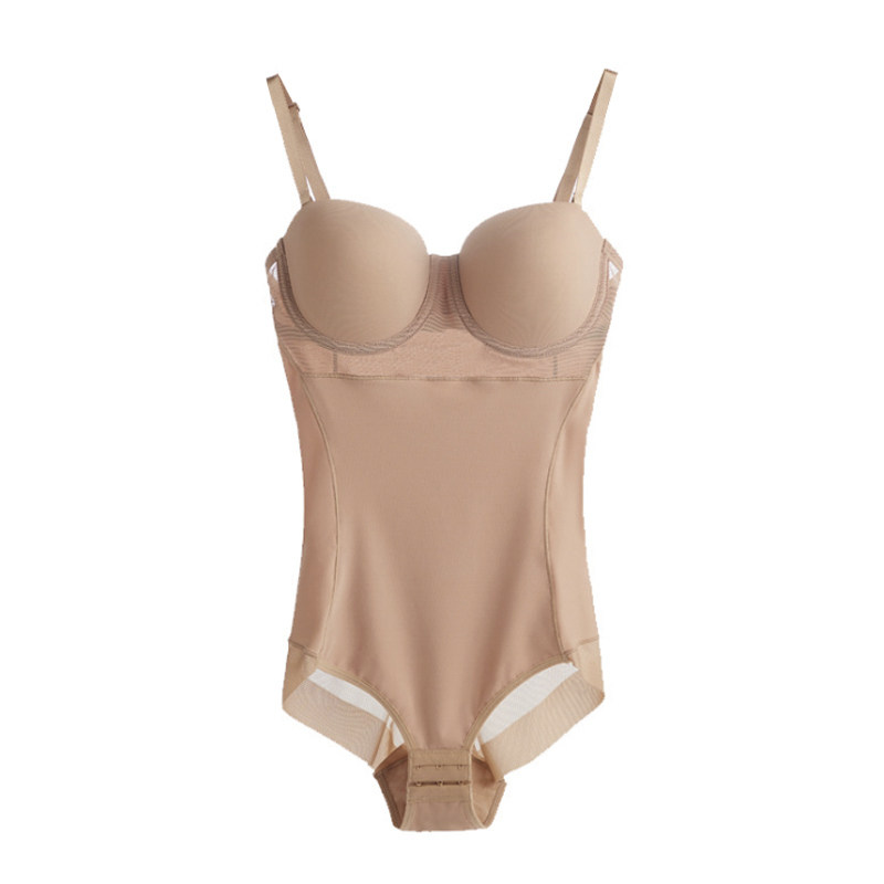 提臀产后连体塑身衣带文胸罩杯罩杯一体一体式束身塑身连体衣