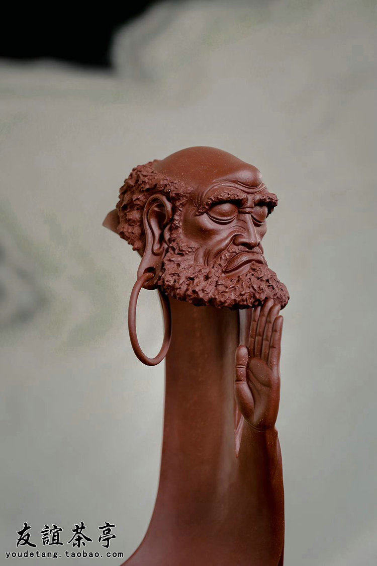 友谊茶亭雕塑名家王国文国文手制禅意人生紫砂茶宠摆件