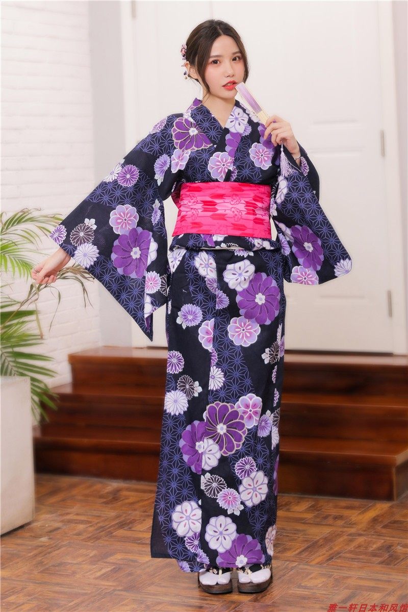 cos 全棉面料 花火大会旅游和服 日本传统和服新款正装和服浴衣女