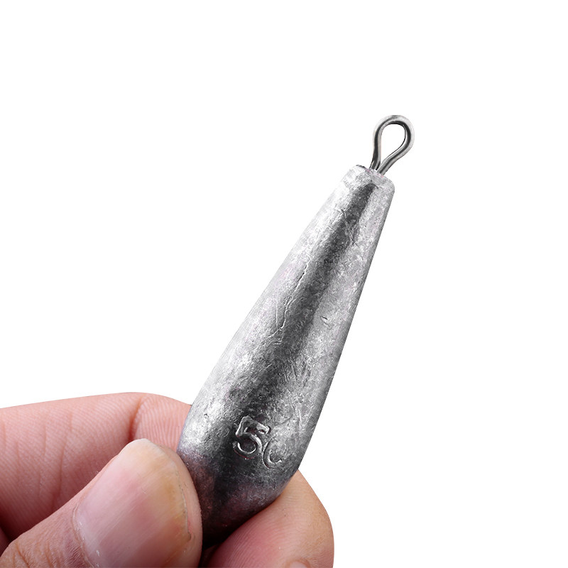 水滴铅坠远投筏钓柳叶钓鱼抛竿套装海钓防挂铅坠