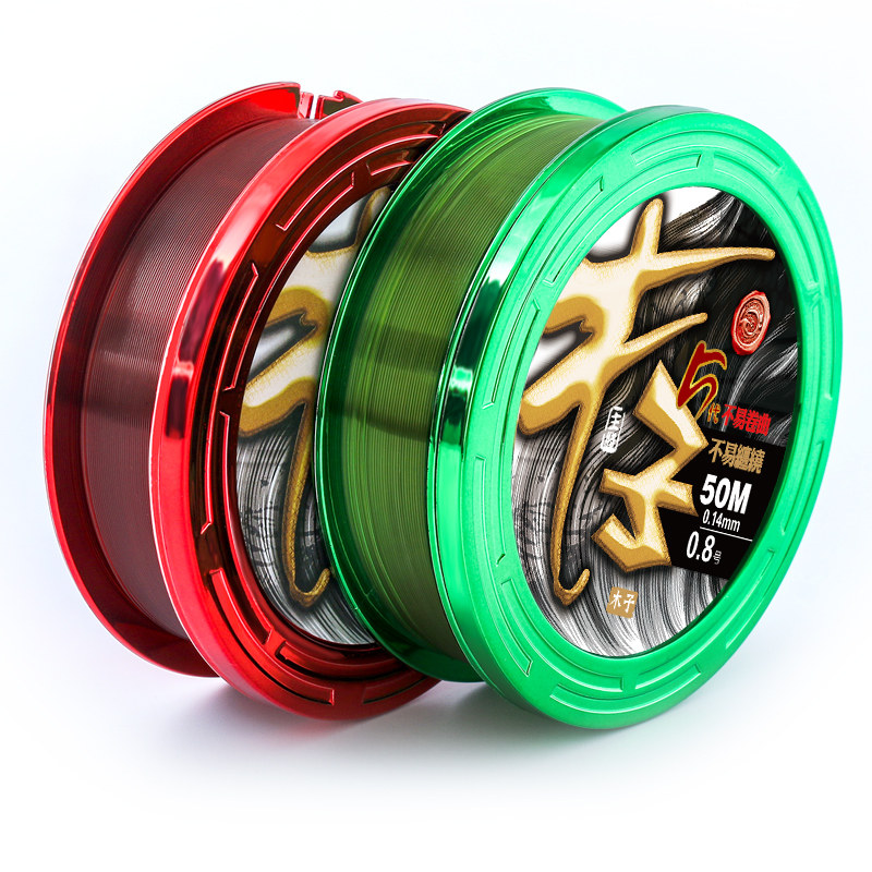 千寿钓线正品原装休闲版超强拉力尼龙线台钓50米鱼线主线子线渔线
