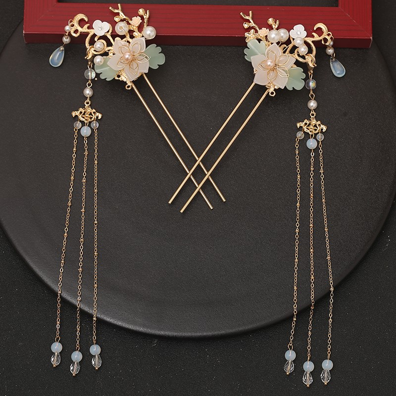 古风汉服头饰发冠女步摇流苏发簪插梳全套古装配饰女简约超仙簪子