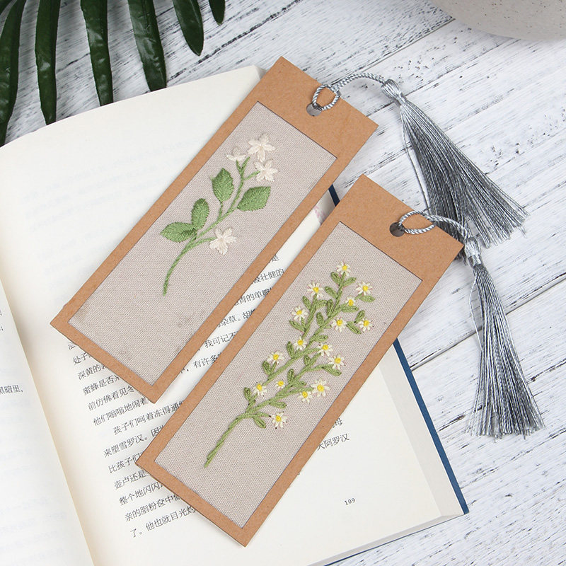 刺绣diy手工自绣材料包书签 初学制作礼物戳戳绣自己绣送男友绣花
