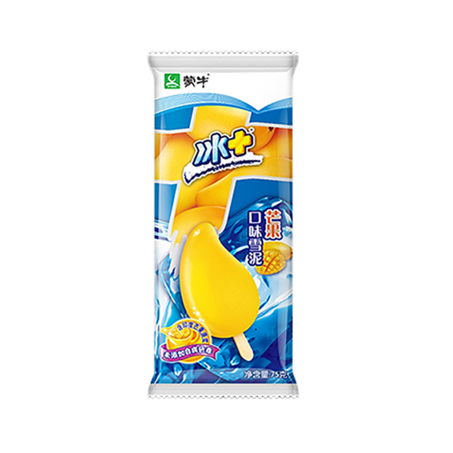 蒙牛冰 雪糕 芒果雪泥味 棒冰冷饮冰棍冰激凌棒冰冰淇淋75g/5支