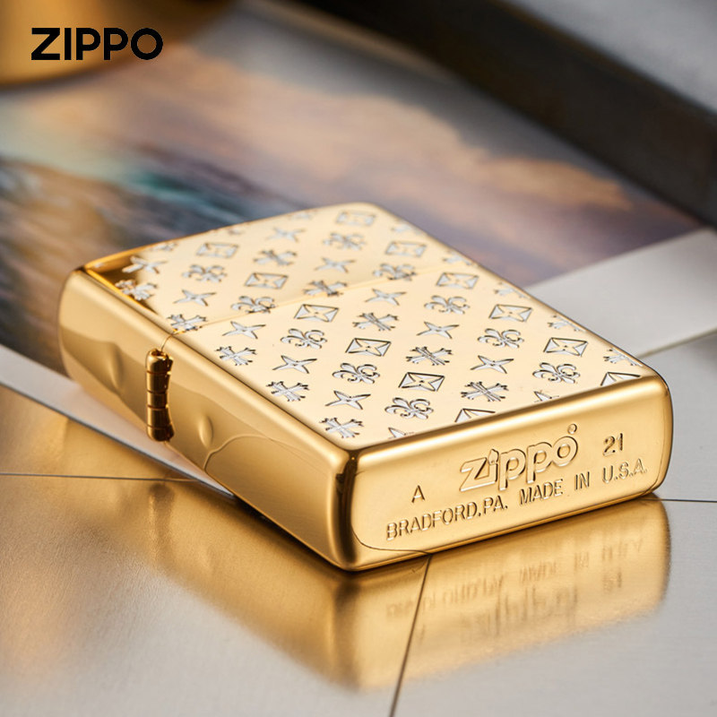 zippo官方旗舰店组合金银防风煤油打火机zbt3163b日版原版zippo