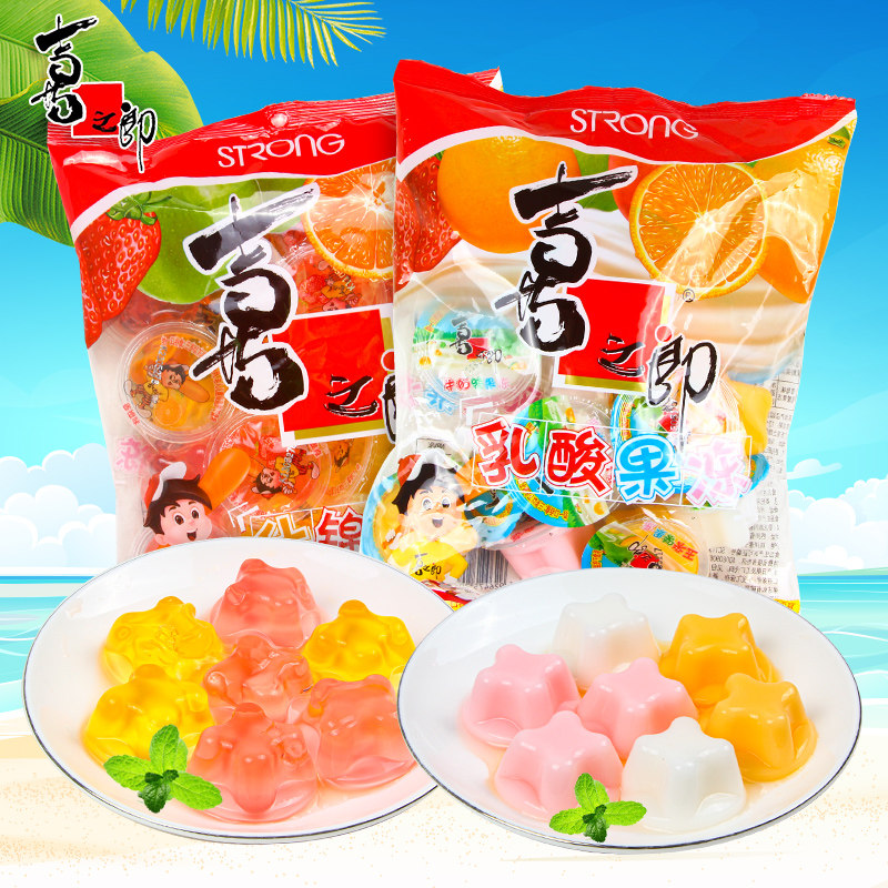 喜之郎果冻360g水果布丁整包实惠礼包零食童年记忆果冻
