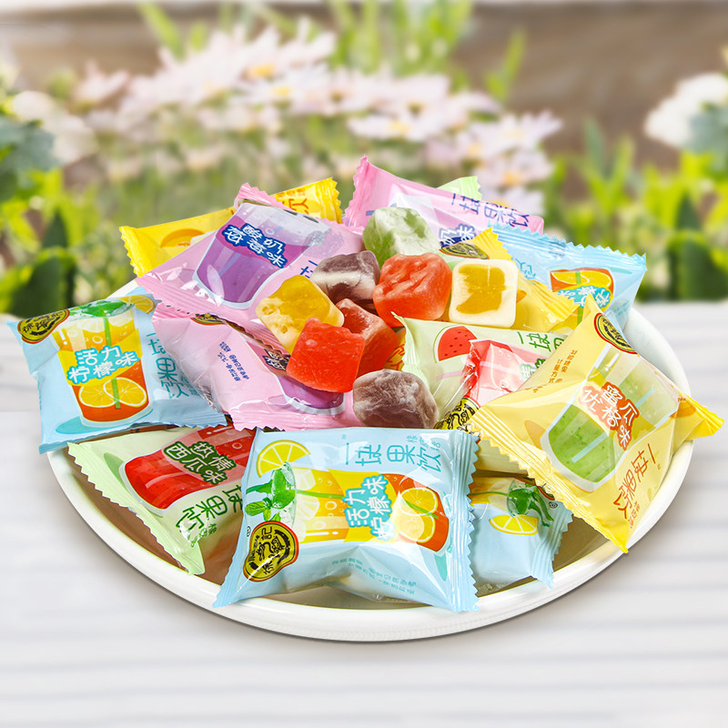 徐福记一块果饮散装200g橡皮糖水果喜糖软糖糖果