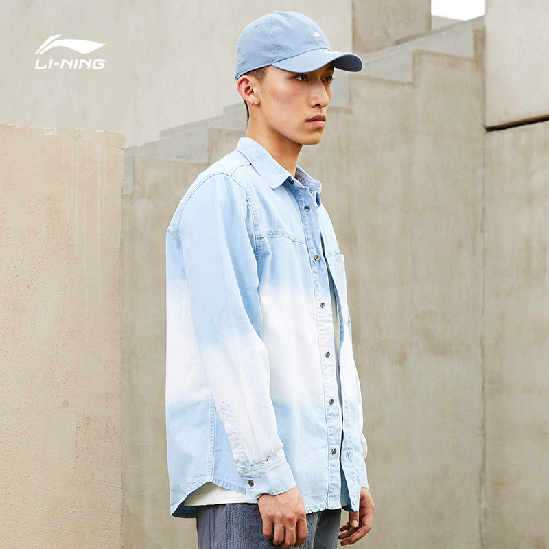 李宁樱花系列衬衫男女女同2022新款冬季情侣运动茄克