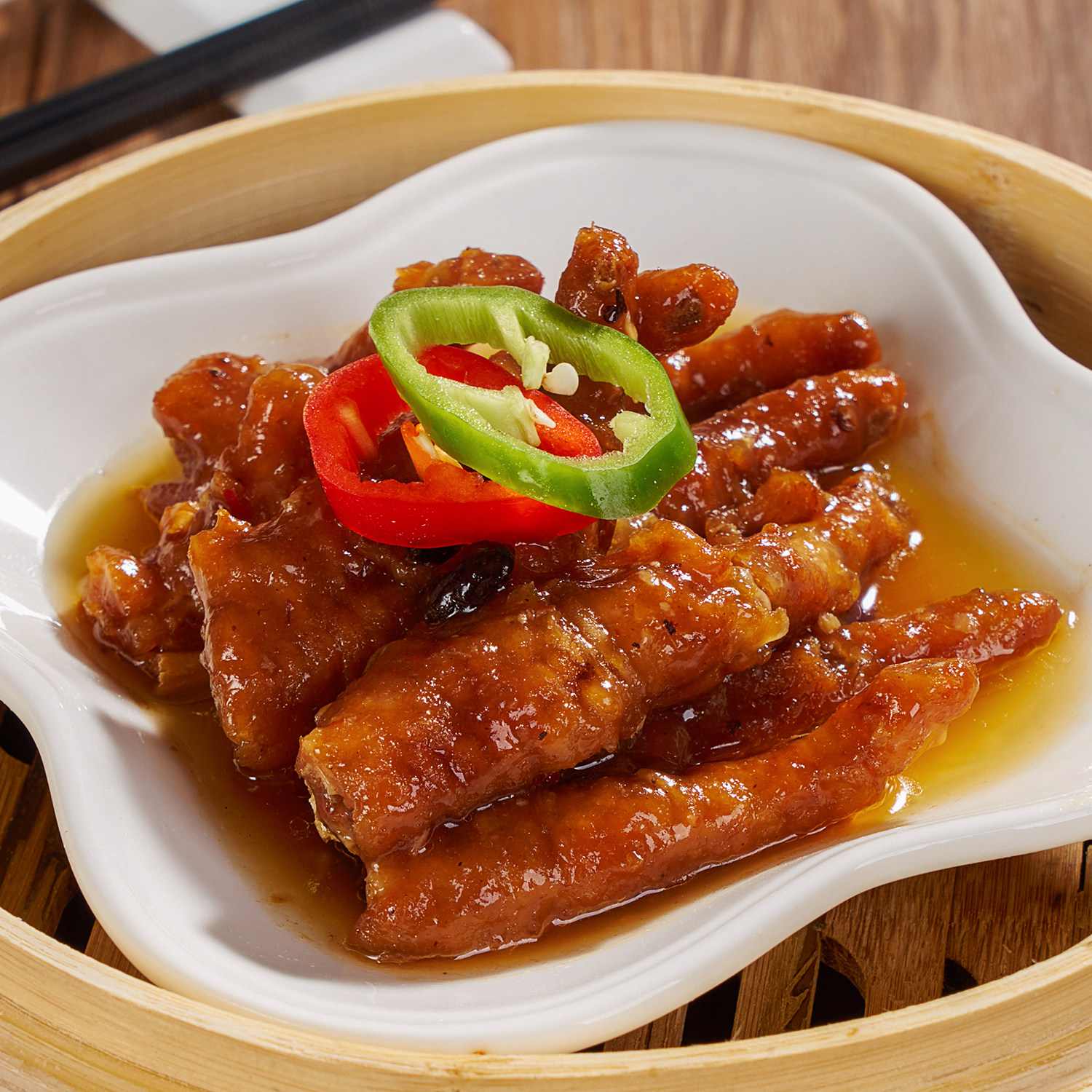 凤爪豉汁广式早茶商用百合港式豆豉清蒸鸡爪鸡熟食