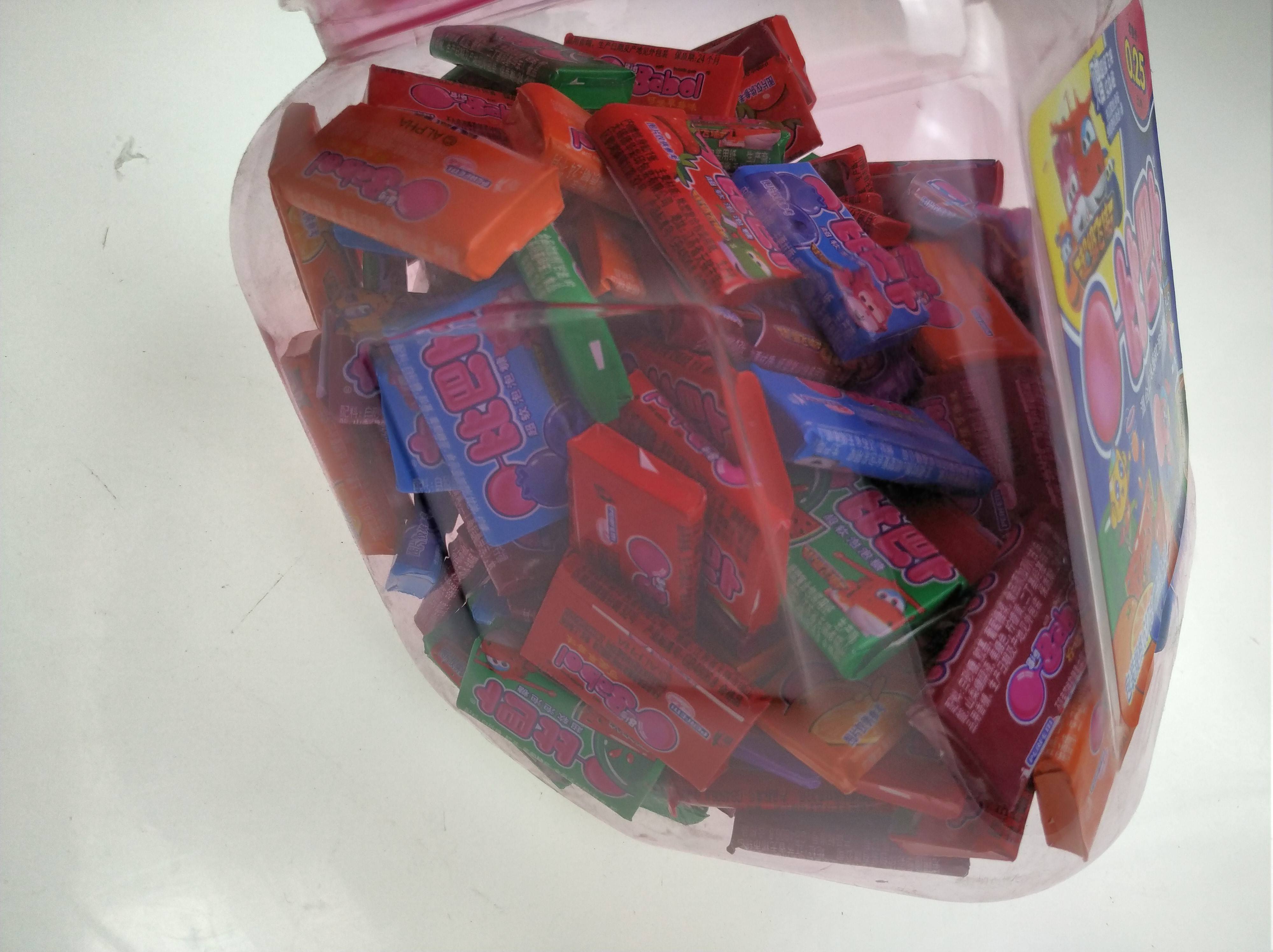 150粒比巴卜混合口味超软泡泡糖两桶包邮零食小吃休闲食品袋装美