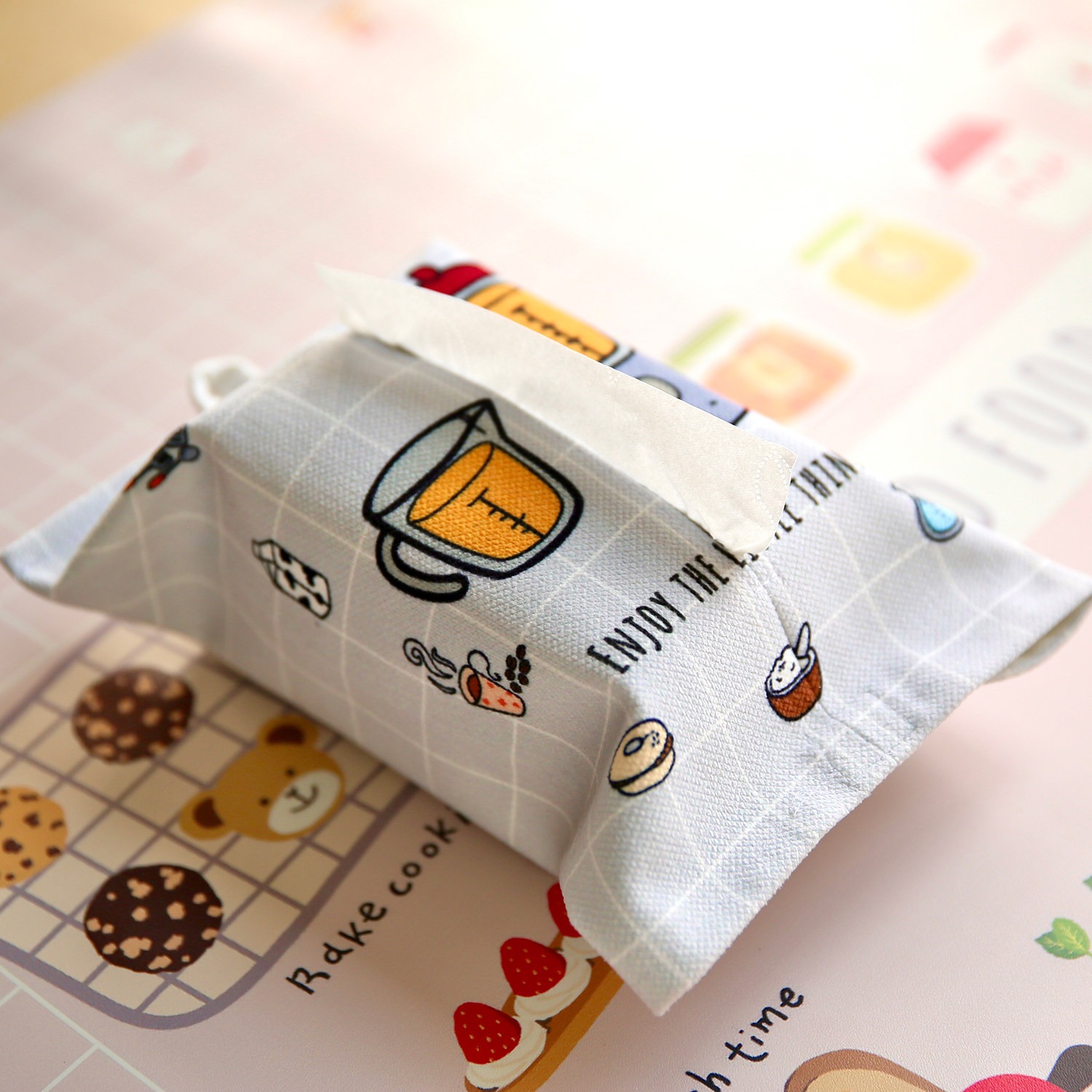 纸巾dooda原创设计ins北欧卡通仙人掌家用可爱纸巾套